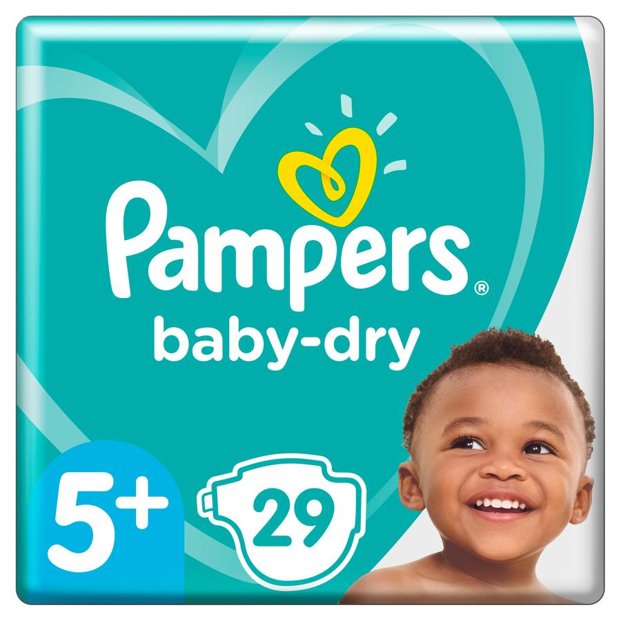 Intiem Aannemer component Pampers Luiers Baby Dry Gr. 5+ Junior Plus 29 luiers 12 tot 17 kg |  pinkorblue.nl
