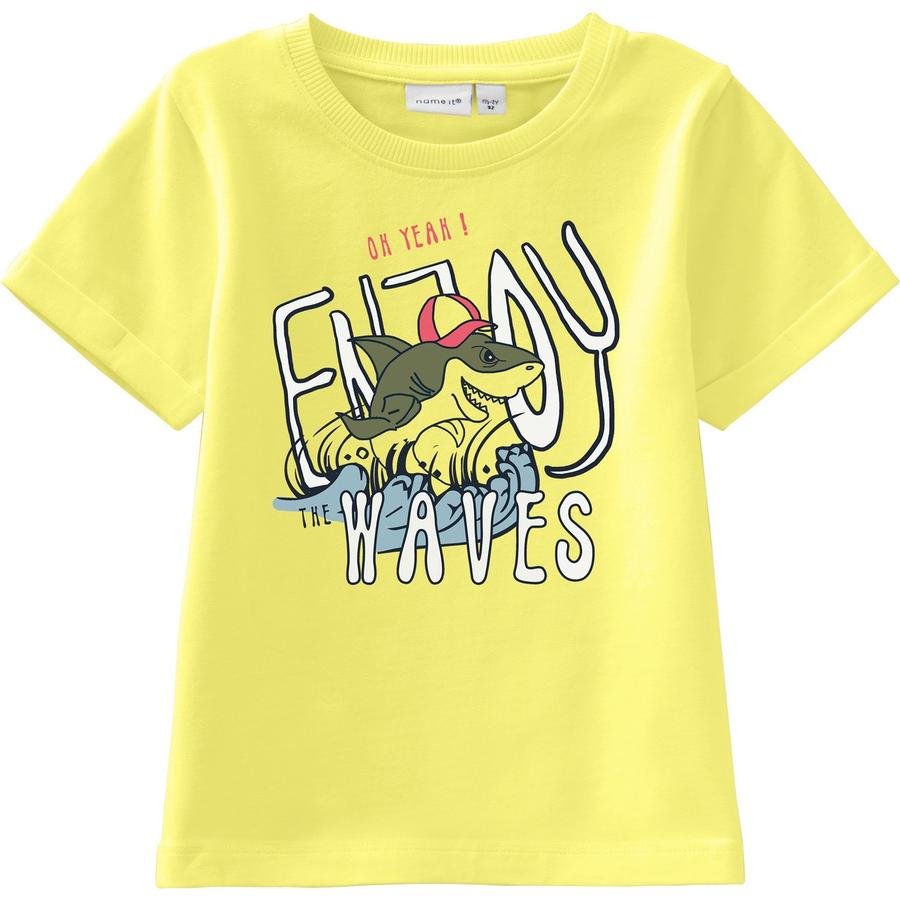 name it T-Shirt dla chłopców Nmmvux limonka light 