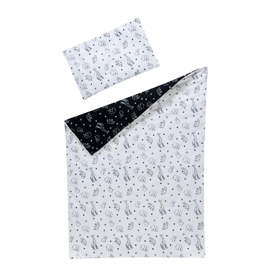 Schardt Liinavaatteet 2-osainen 100 x 135 cm Origami-musta 