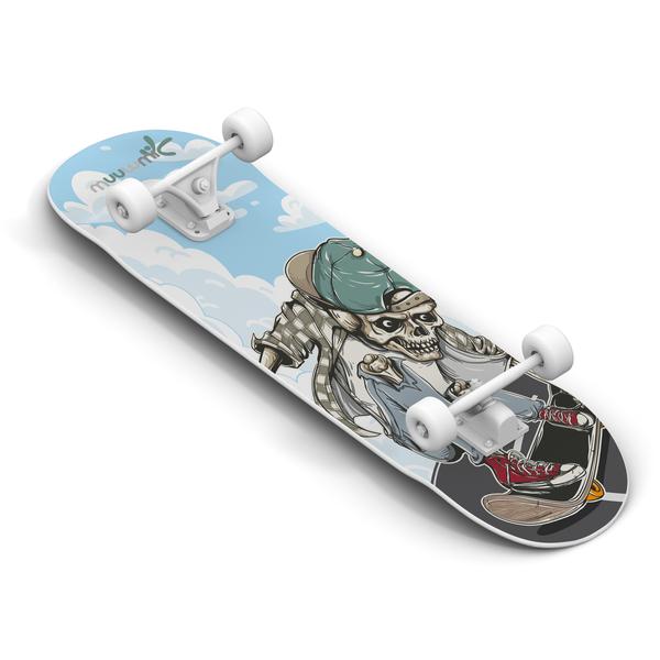 muuwmi Skateboard ABEC 5, Skull