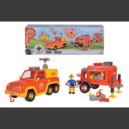 Simba Camió de bomberos Venus con colgante y figura Bombero Sam
