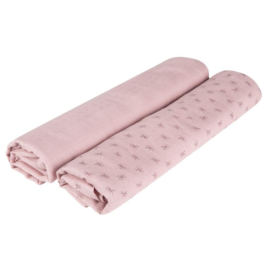 roba Set di 2 asciugamani Lil Planet rosa 120 x 120 cm 