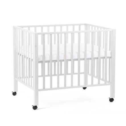 Childhome Parc Bebe Roulettes 93 Bois Blanc 75x95 Cm Roseoubleu Fr