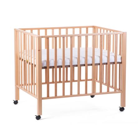 Childhome Parc Bebe Roulettes 93 Bois Naturel 75x95 Cm Roseoubleu Fr