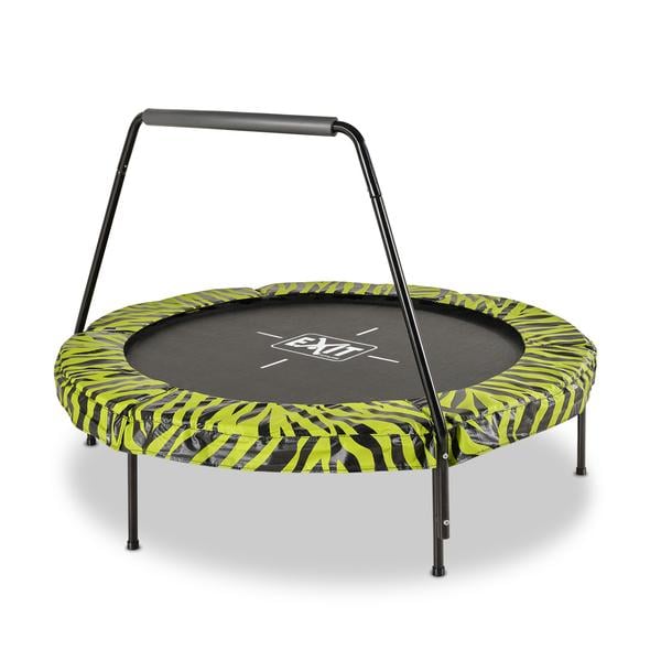 EXIT Tiggy junior-trampolin med styret ø140 cm, svart / grönt