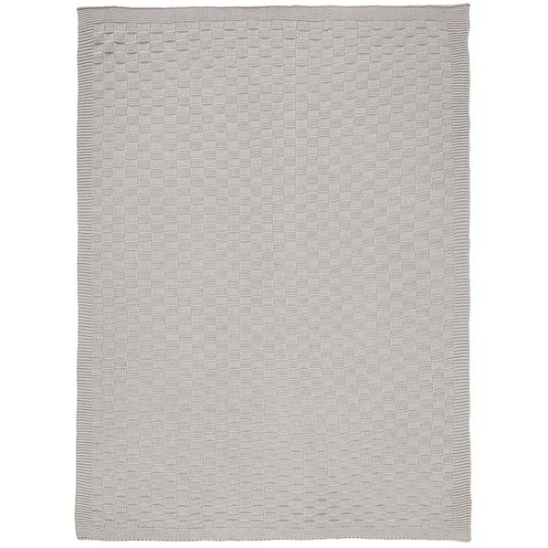 Alvi Strikket tæppe, grå 75 x 100 cm