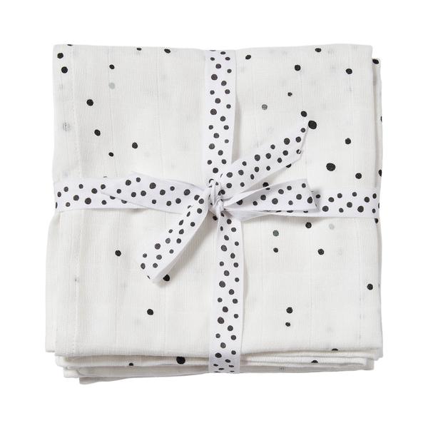 Done by Deer™ Spit Towel 2-pack Dream y dots White