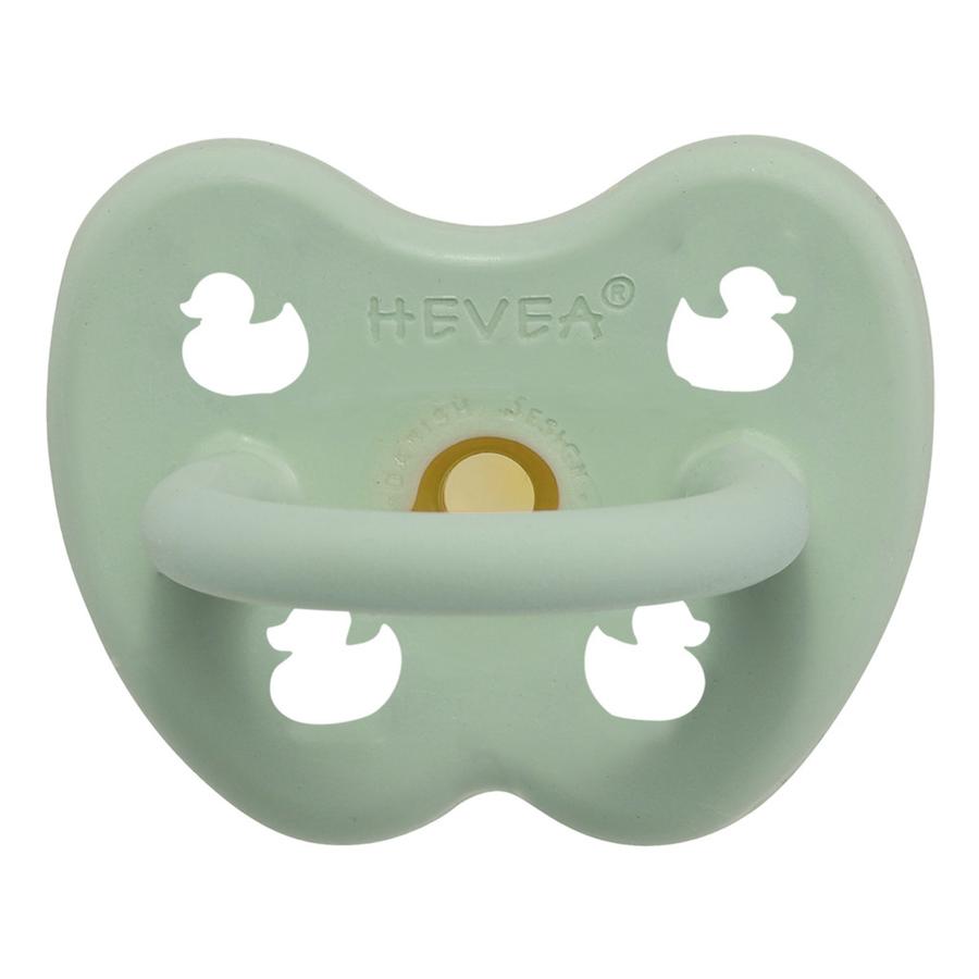 HEVEA Fopspeen - natuurrubber / mellow mint / orthodontisch / eend (0-3 mon.)
