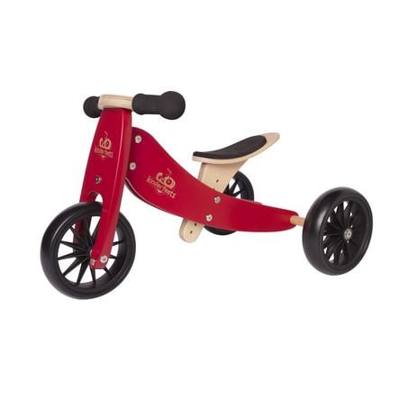Kinderfeets® Tricycle draisienne enfant évolutif 2en1 Tiny Tot, bois rouge