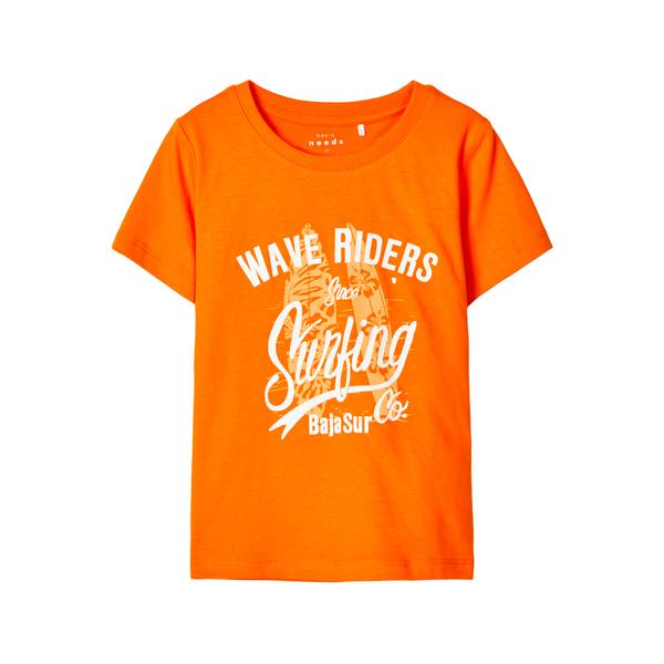 name it T-Shirt NMMVAGNO Vibrant Orange 