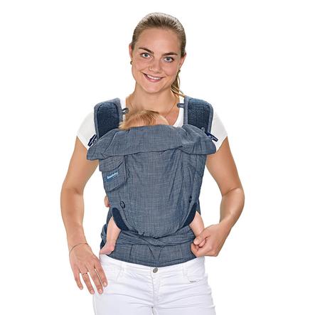 Hoppediz Porte Bebe Bondolino Plus Popeline Denim Taille Unique Roseoubleu Fr