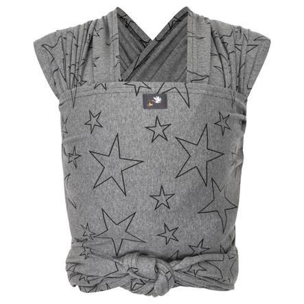 HOPPEDIZ Fular portabebés maxi elástico gris con estrellas