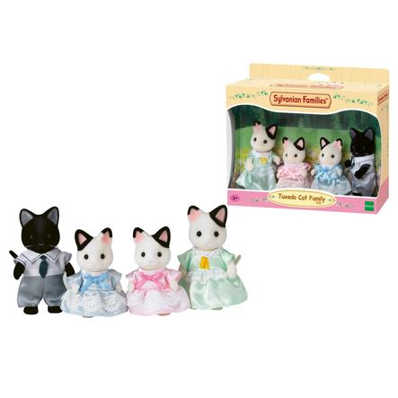 Sylvanian Families Figurine Famille Chat Bicolore 5181 Roseoubleu Fr