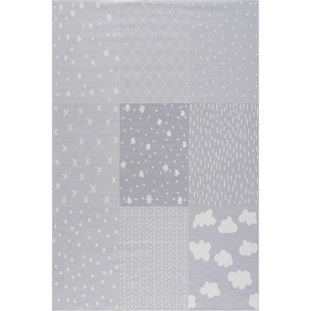 LIVONE dětský koberec Happy Rugs PATCHWORK stříbrná šedá 160 x 230 cm