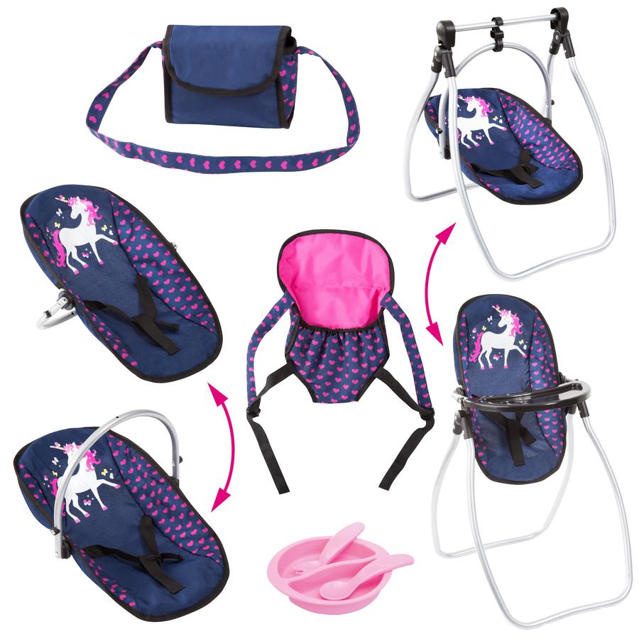 bayer Design Set di accessori con unicorno, blu/ rosa con unicorno
