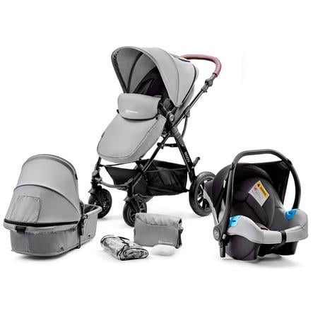 Kinderkraft Poussette Trio Combinee 3en1 Moov Gris Roseoubleu Fr