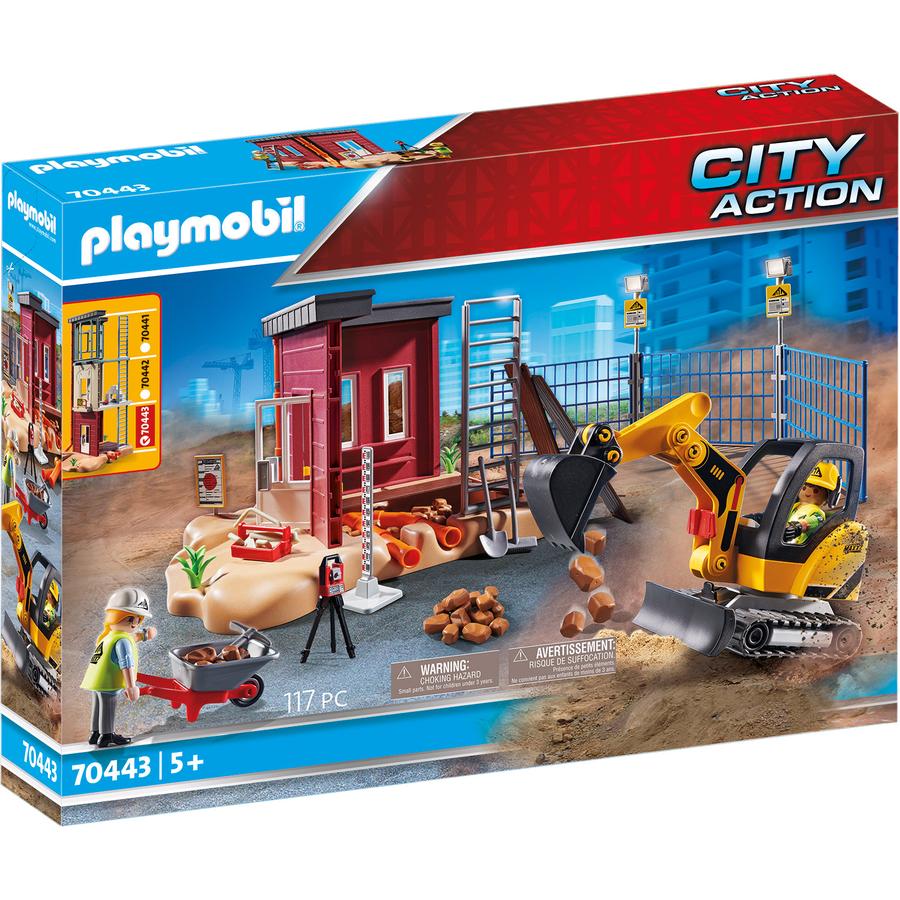 PLAYMOBIL® CITY ACTION Minibagger mit Bauteil
