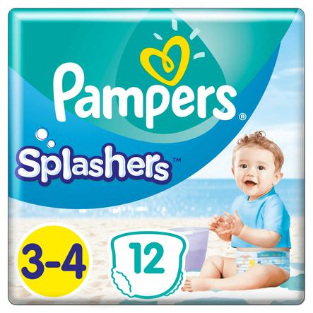 Pampers Couches Culottes De Bain Bebe Jetables Splashers T 3 4 12 Pieces Roseoubleu Fr