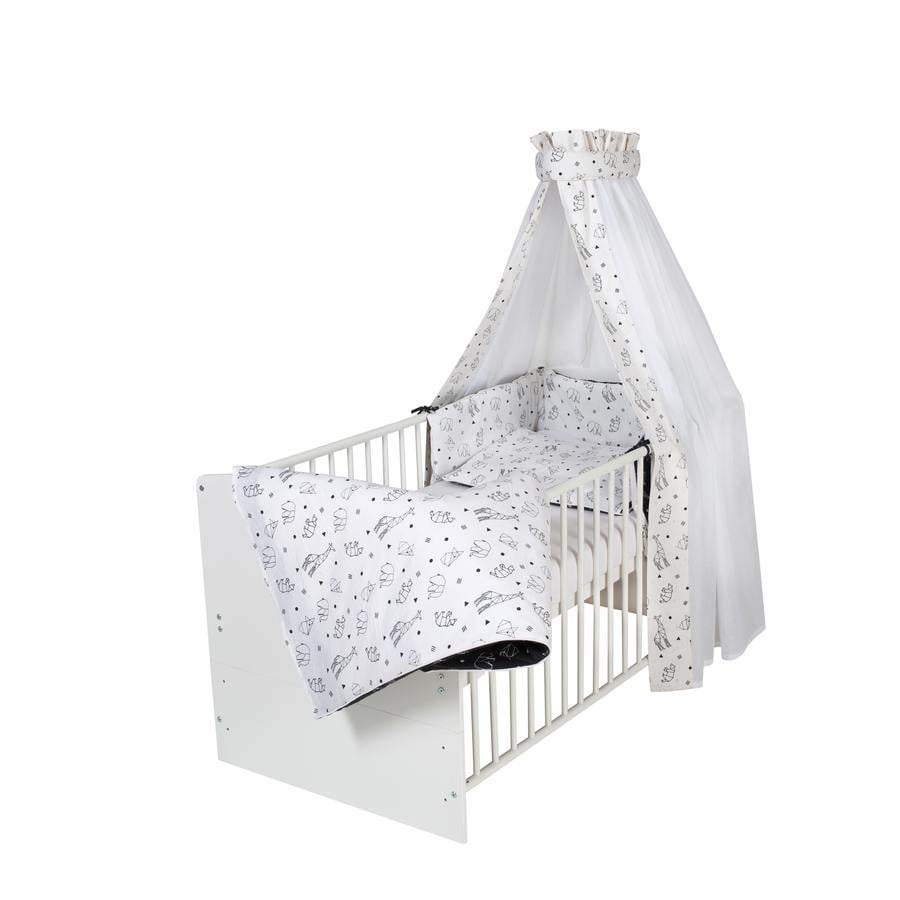 Schardt kompletní postel Classic White Origami Black 70 x 140 cm 