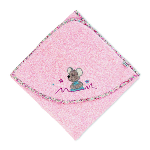 Sterntaler Håndklæde med hætte Mabel blød pink 80 x 80 cm
