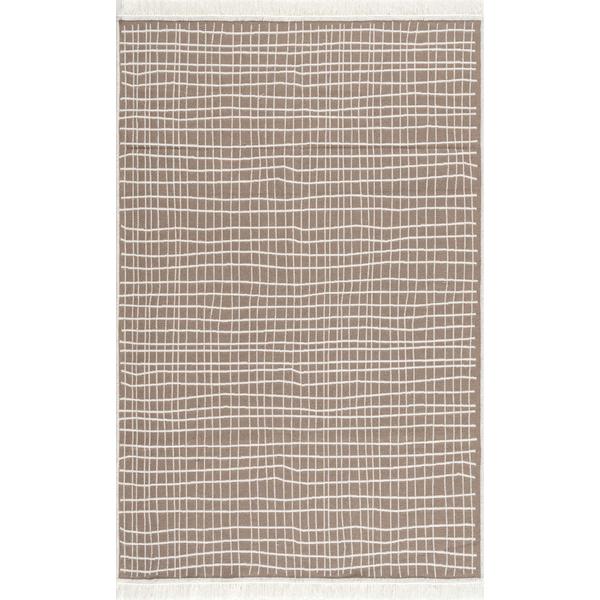 LIVONE bavlněný koberec omyvatelný Happy Rugs Piatto DOLCHE přírodní / bílá 160x230 cm