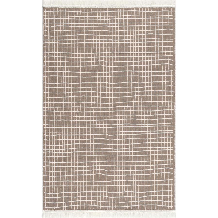 LIVONE Tappeto in cotone lavabile Happy Rugs Piatto DOLCHE naturale / bianco 160x230 cm