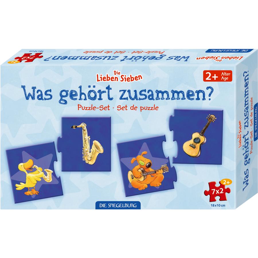 SPIEGELBURG COPPENRATH Puzzle-Set "Was gehört zusammen?" D.L.Sieben (7x2 Teile)