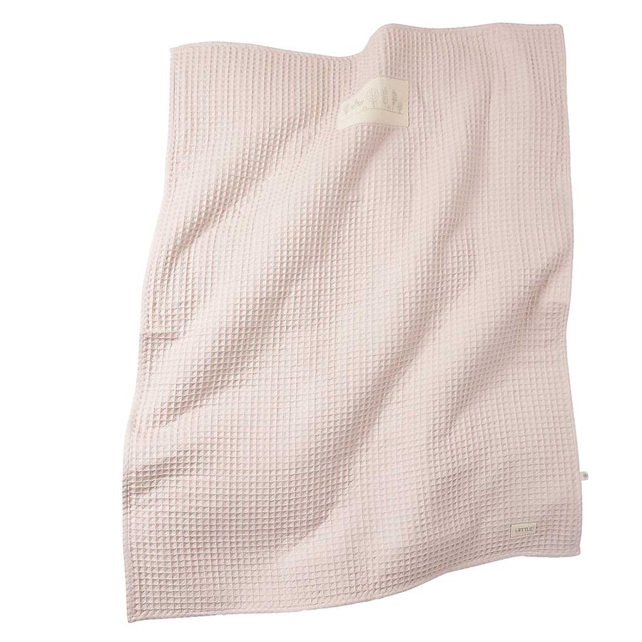 LITTLE  manta reversible de pique pique powder rosa 80 cm x 80 cm 