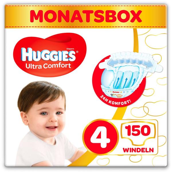 Huggies Windeln Ultra Comfort Baby Größe 4 Monatsbox 150 Stück