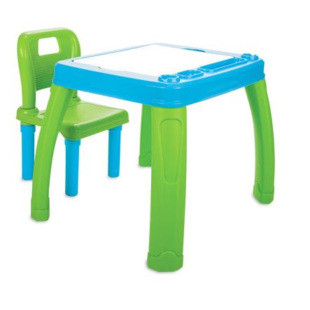 JAMARA Ensemble table et chaise enfant Let's study - bleu vert