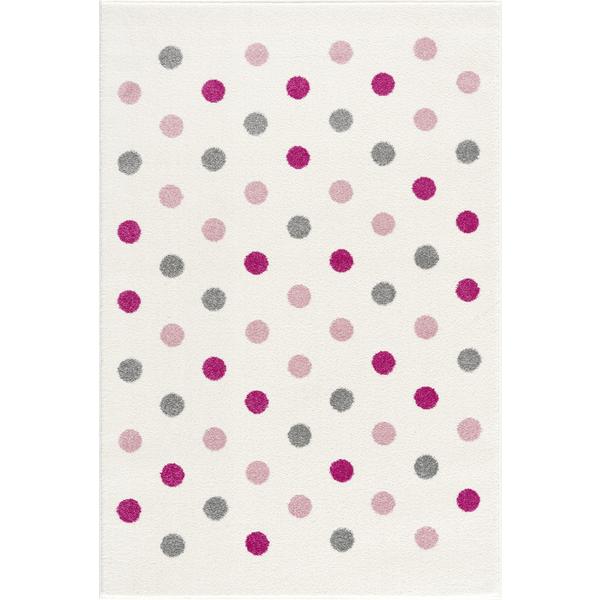 LIVONE Dywan dziecięcy Happy Rugs Confetti 120 x 180 cm, kolor kremowy/różowy/srebrnoszary