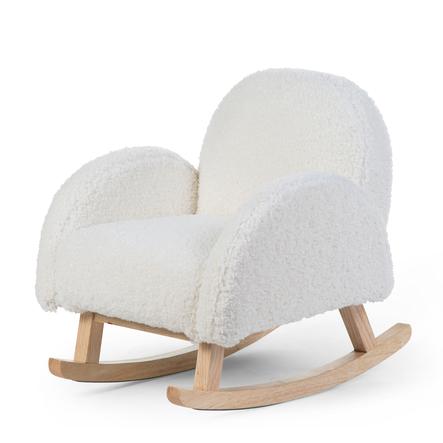 Childhome Fauteuil A Bascule Enfant Peluche Bois Blanc Roseoubleu Fr