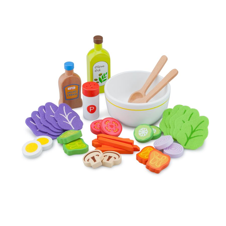 New Classic Toys Accessoire cuisine enfant kit salade bois