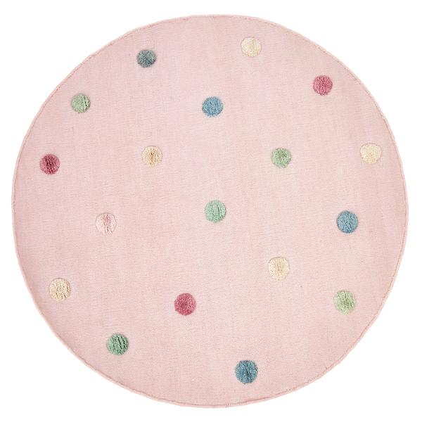 LIVONE Dětský koberec COLOR MOON růžový / multi 130 cm kulatý