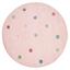 LIVONE barneteppe COLOR MOON rosa / multi 130 cm rund