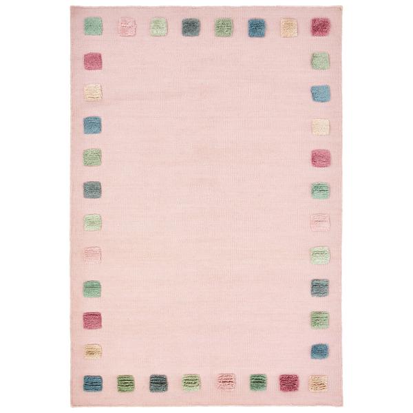 LIVONE Kinderteppich COLORBORDER rosa/multi 100x160 cm