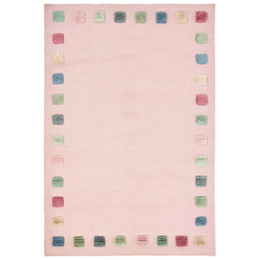 Tappeto per bambini LIVONE COLOR BORDER rosa/multi 100x160 cm