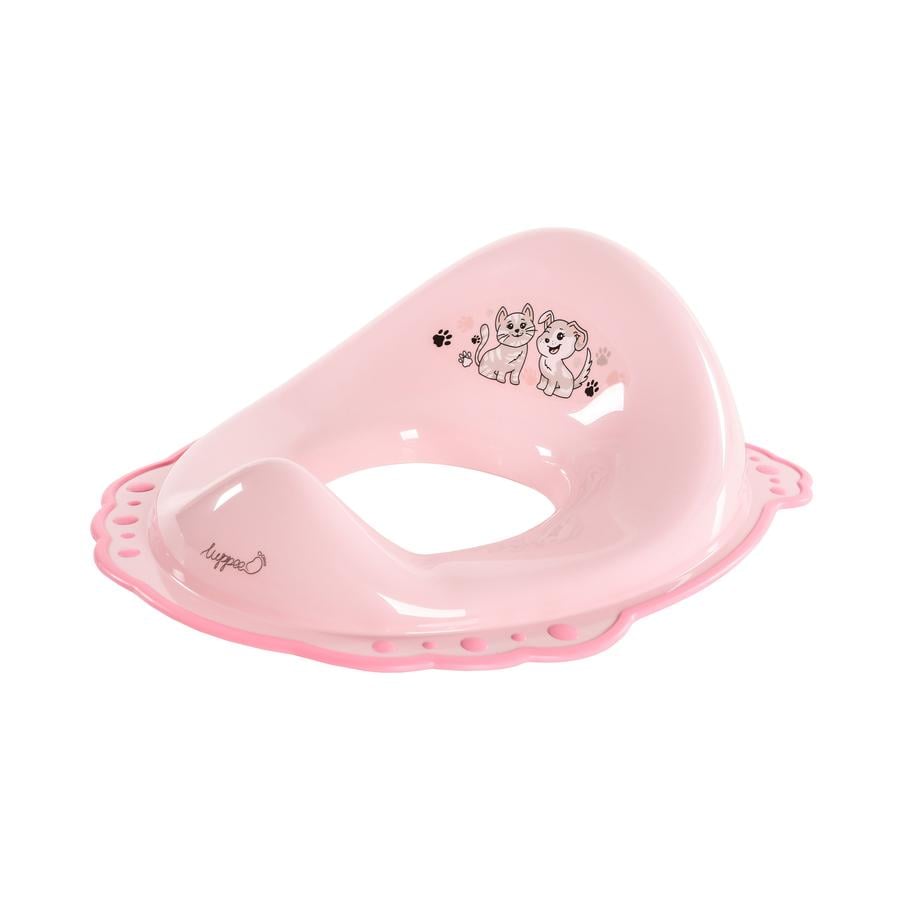 LUPPEE Asiento de baño para niños con goma antideslizante en rosa