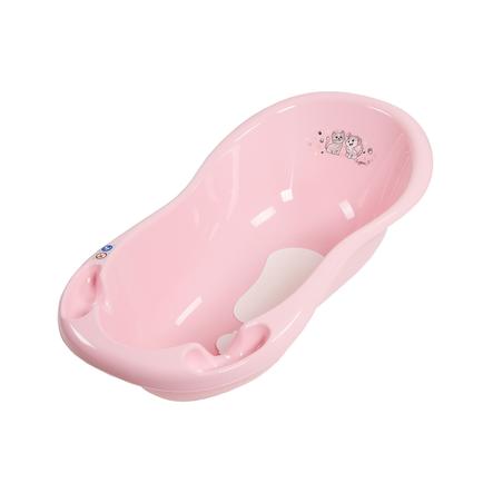 luppee Badewanne mit Stöpsel und Anti-Rutsch-Matte, 84 cm in rosa


