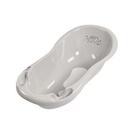 LUPPEE Babywanne Badewanne Wanne mit Stöpsel und Anti-Rutsch-Matte 100 cm Grau 