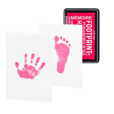 Baby Fußabdruck Handabdruck Stempelkissen Abdruckset Rot/ Blau/ Schwarz/ Gelb DE 