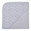 WÖRNER SÜDFROTTIER Badehåndklæde med hætte stjerner lysegrå 100 x 100 cm 