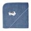 WÖRNER SÜDFROTTIER Asciugamano da bagno con cappuccio blu zebrato blu scuro 100 x 100 cm 