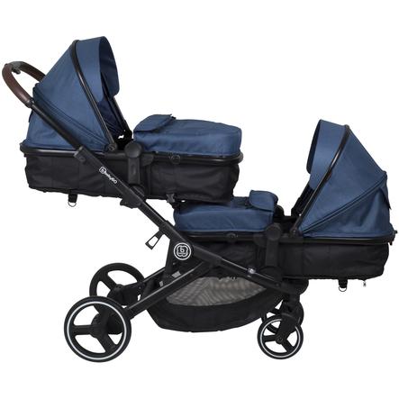 Babygo Poussette Double Inline Twiner Blue Roseoubleu Fr