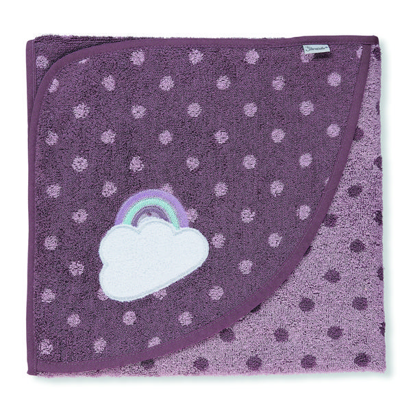 Sterntaler Badehåndklæde med hætte Pauline lyslilla 100 x 100 cm