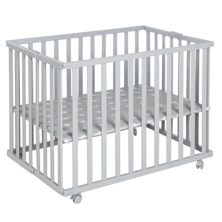 Roba Parc Bebe Pliable Bois Taupe 74x100 Cm Roseoubleu Fr