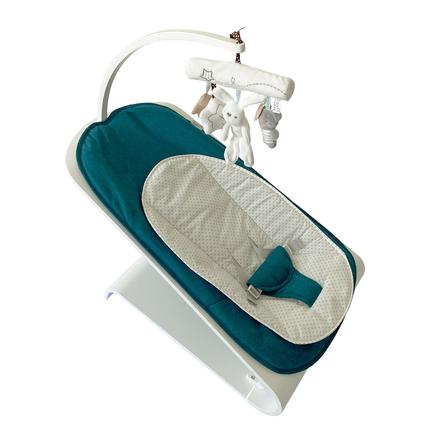 Luppee Transat Balancelle Bebe Reece Bois Blanc Vert Roseoubleu Fr