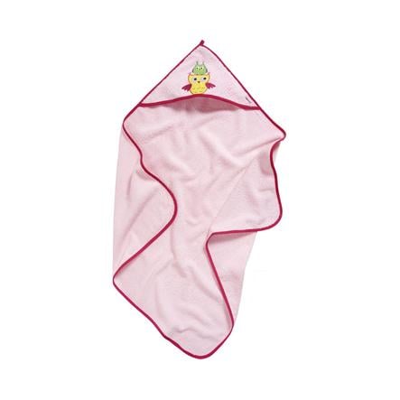  Playshoes  Ręcznik frotte z kapturem sowa różowy