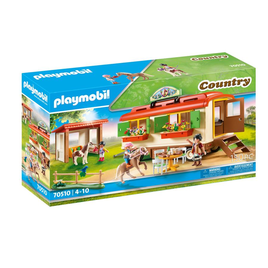 PLAYMOBIL® Ponycamp - przyczepa kempingowa z możliwością przenocowania