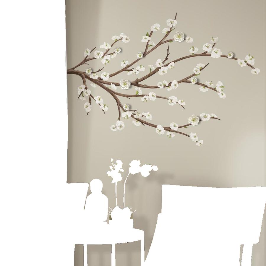 Tenen Analist Droogte RoomMates ® Muursticker witte bloem tak | pinkorblue.nl